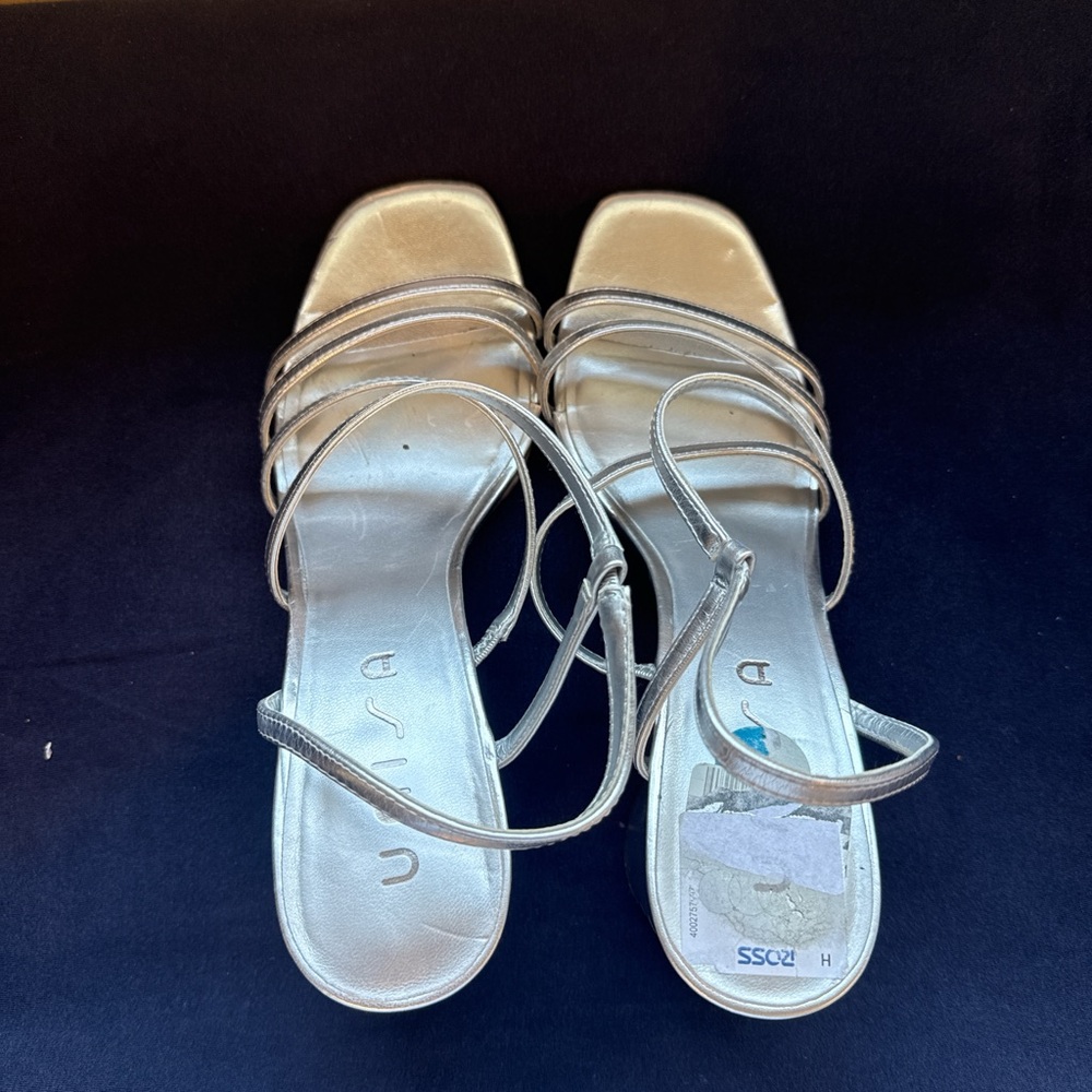 Gold Strappy Women's Heeled Sandals - Unisa